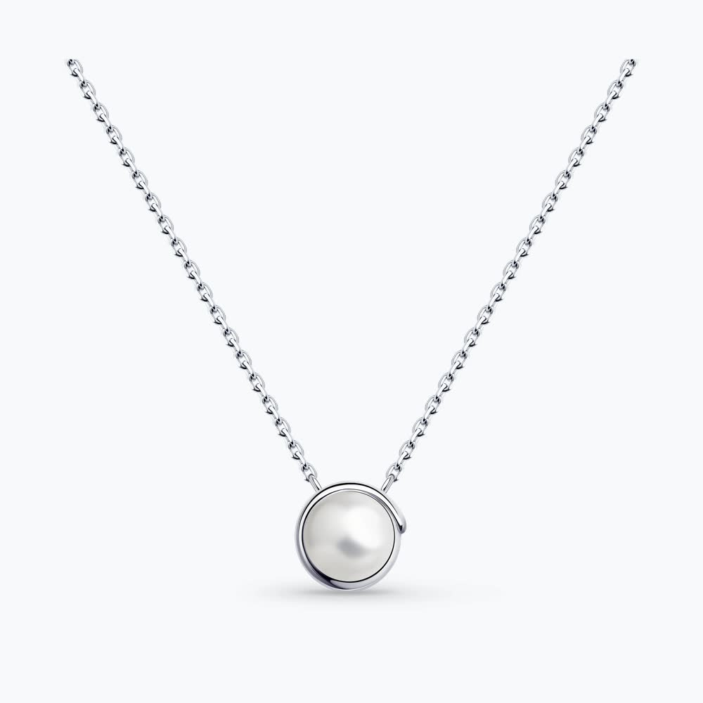 Колье из серебра с жемчугом 94070495 Колье (Ag 925)