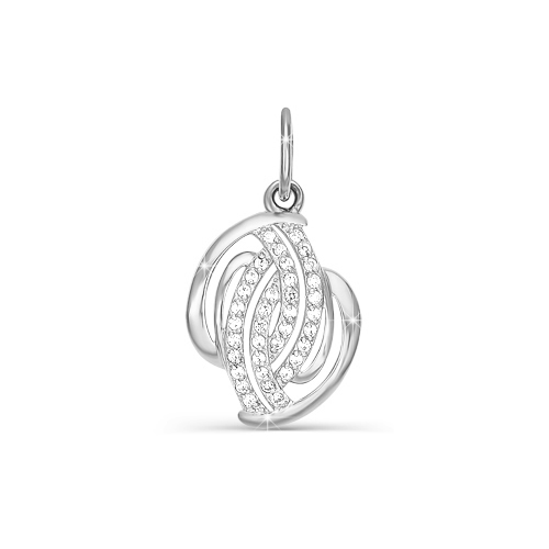 Подвеска из серебра с фианитами с030638 Подвеска (Ag 925)