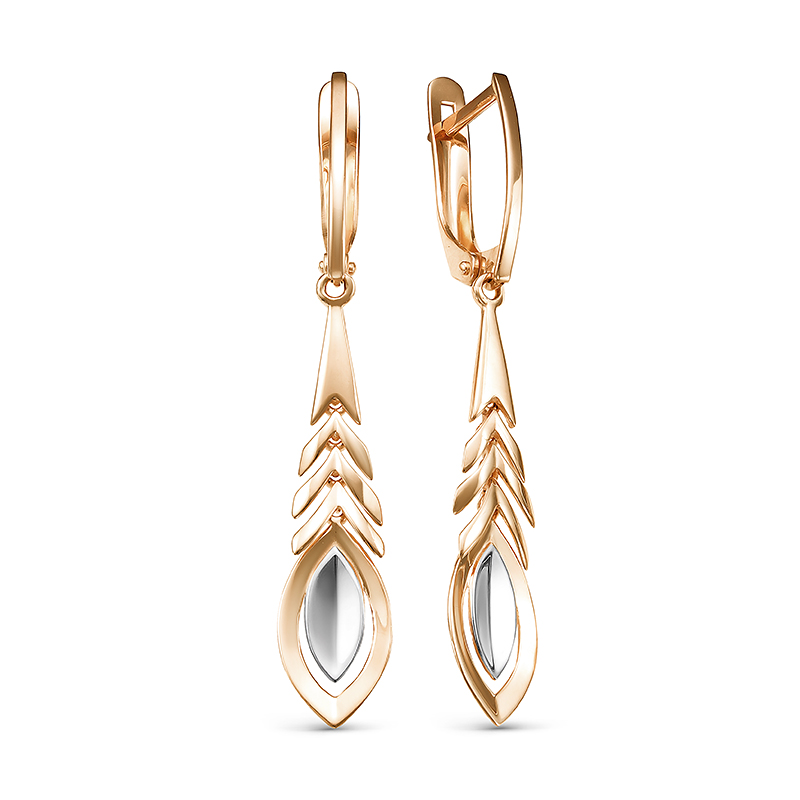 Серьги из золота длинные 222590 Серьги (Au 585)