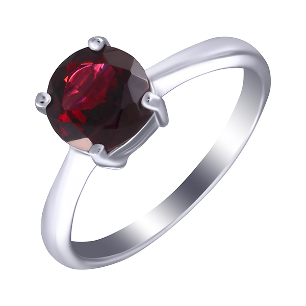 Кольцо из серебра с гранатом 3490005071402 Кольцо (Ag 925)