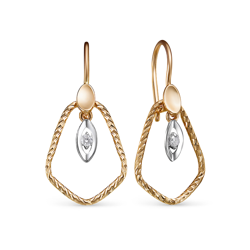 Серьги из золота длинные 1200161 Серьги (Au 585)