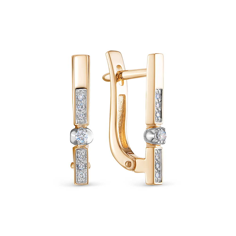 Серьги из золота с бриллиантами 670-2100 Серьги (Au 585)