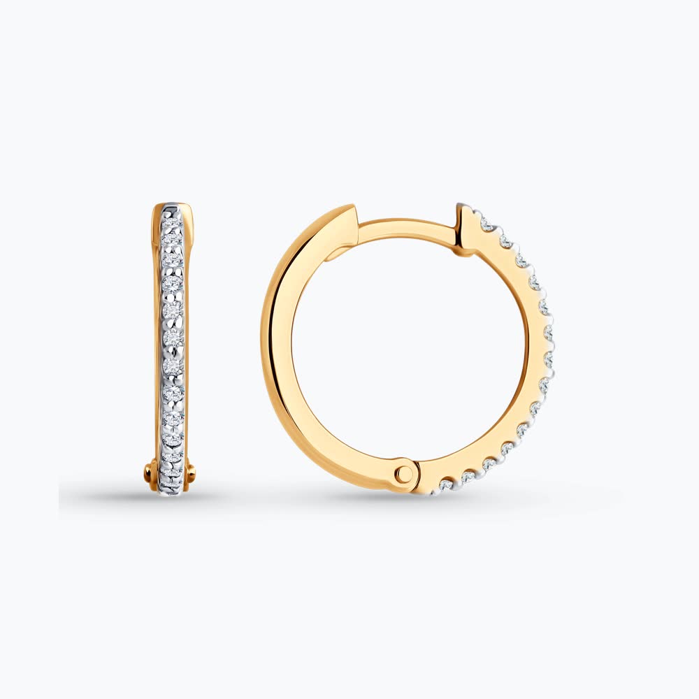 Серьги из золота с фианитами 0200155 Серьги (Au 585)