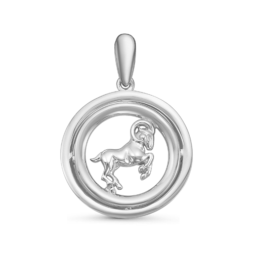 Подвеска из серебра знак зодиака Овен с035783 Подвеска зодиак (Ag 925)
