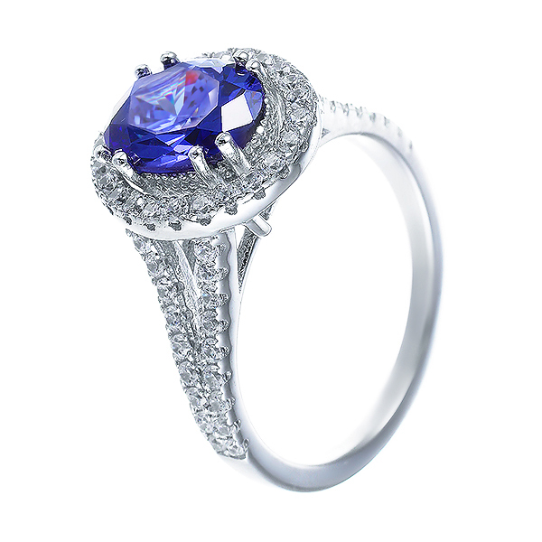 Кольцо из серебра с кубическими цирконами 2860016070912 Кольцо (Ag 925)