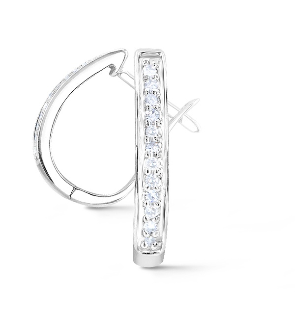 Серьги из белого золота c бриллиантами 56906 Серьги (Au 585)