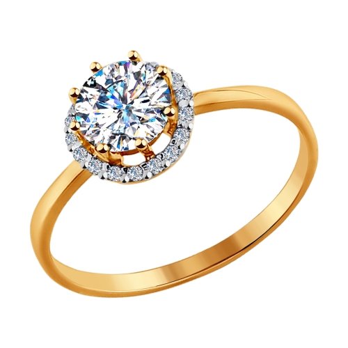 Кольцо из золота с фианитами SWAROVSKI 81010041 Кольцо (Au 585)