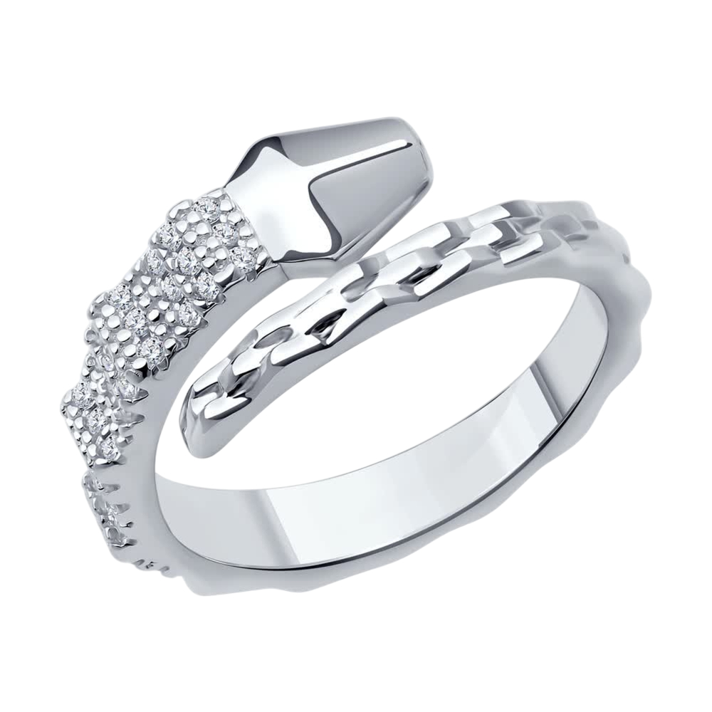 Кольцо из серебра с фианитами  94014114-91 Кольцо (Ag 925)