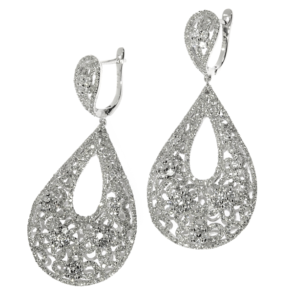Серьги из серебра с кубическим цирконием 1980004011810 Серьги (Ag 925)