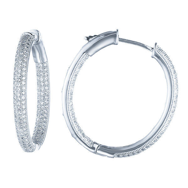 Серьги из серебра с синтетическими вставками 2960006080002 Серьги (Ag 925)