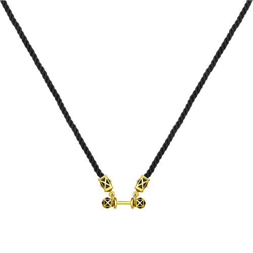 Колье из серебра с текстилем 95080004 Шнур (Ag 925)