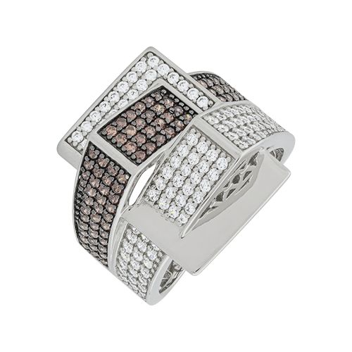 Кольцо из серебра c кубическим цирконием. hpr2653-B Кольцо (Ag 925)