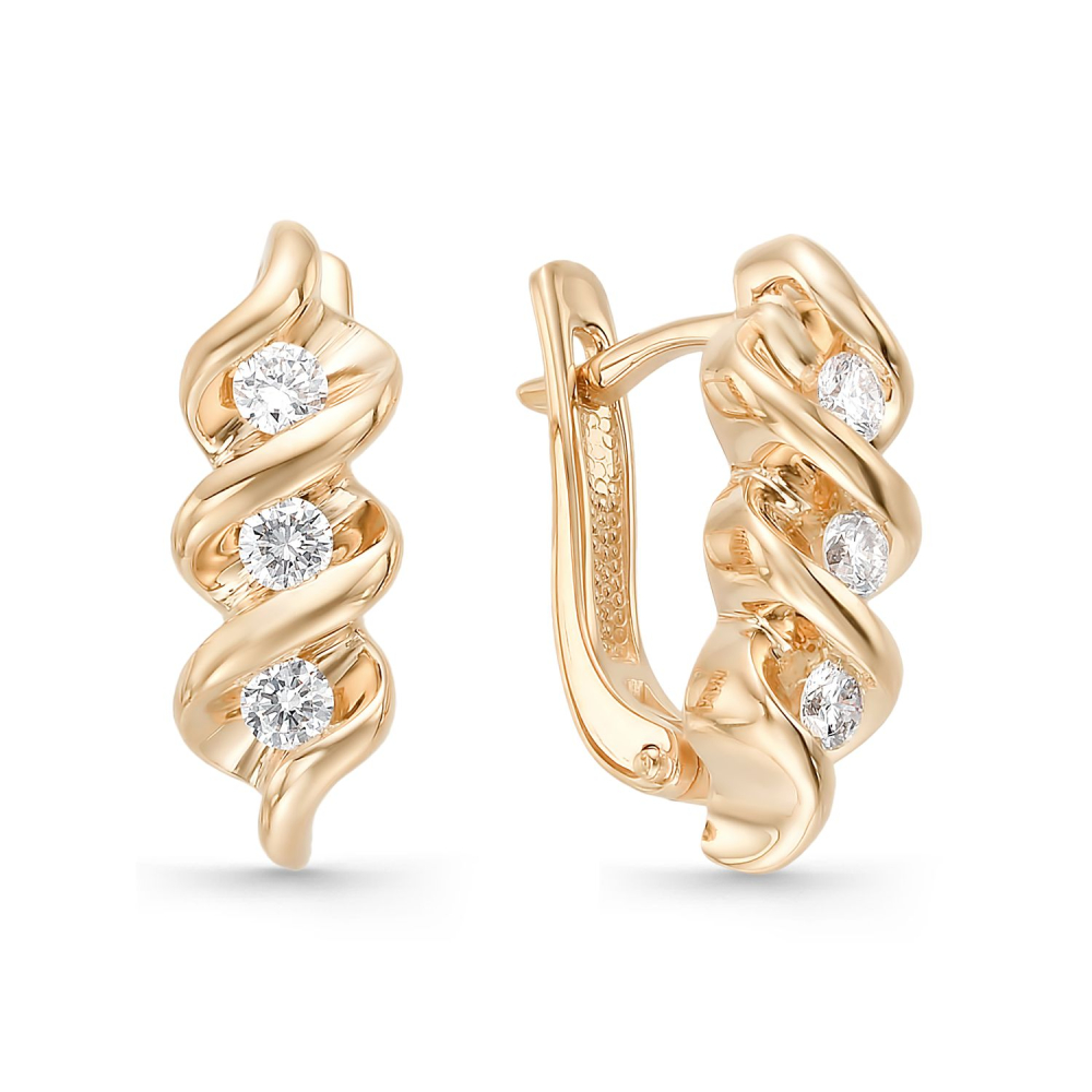 Серьги из золота с бриллиантами 319-210 Серьги (Au 585)