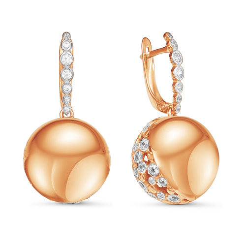 Серьги из серебра c фианитами с125917пз Серьги (Ag 925)