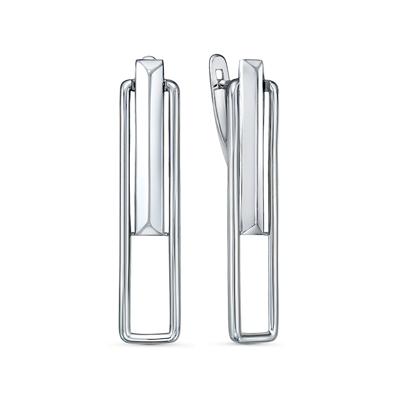 Серьги из серебра длинные с223944 Серьги (Ag 925)