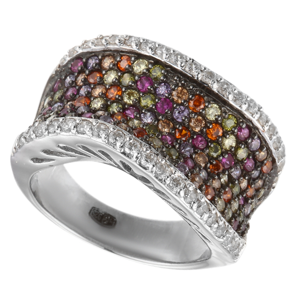 Кольцо из серебра с кубическим цирконием  2260004017503 Кольцо (Ag 925)