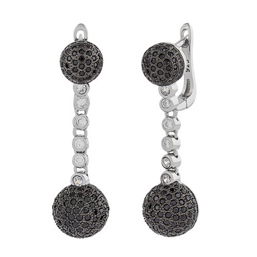 Серьги из серебра с кубическим цирконием B10339-E Серьги (Ag 925)