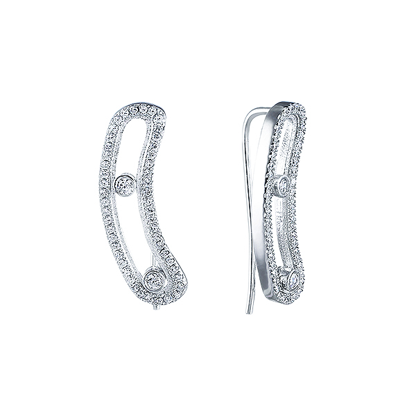 Серьги из серебра с кубическим цирконием 9040004146923 Серьги (Ag 925)