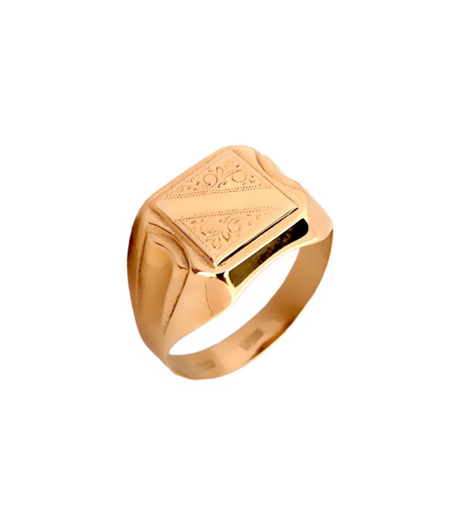 Печатка из золота с алмазной гранью 014215 Печатка (Au 585)