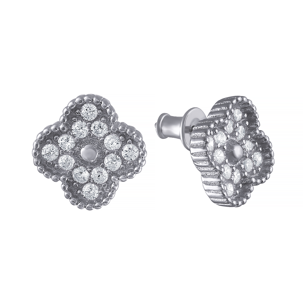 Серьги из серебра пусеты 1540009044011 Серьги (Ag 925)