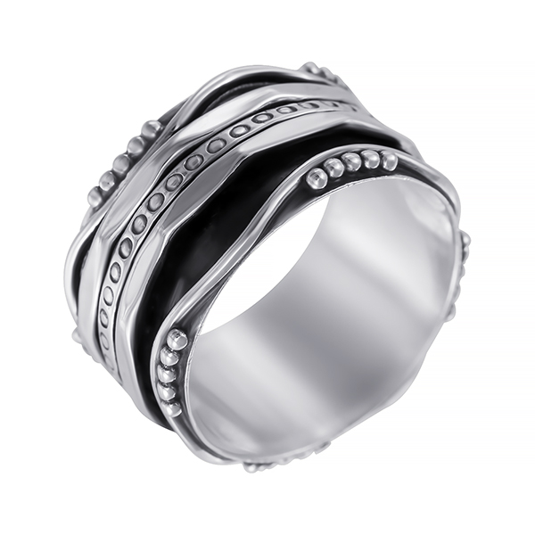 Кольцо из серебра с эмалью 6100001002106 Кольцо (Ag 925)