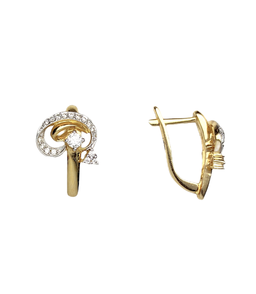 Серьги из золота c бриллиантами 23488*00445568 Серьги (Au 585)