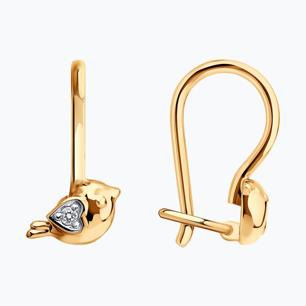 Серьги из золота детские 0200988 Серьги (Au 585)