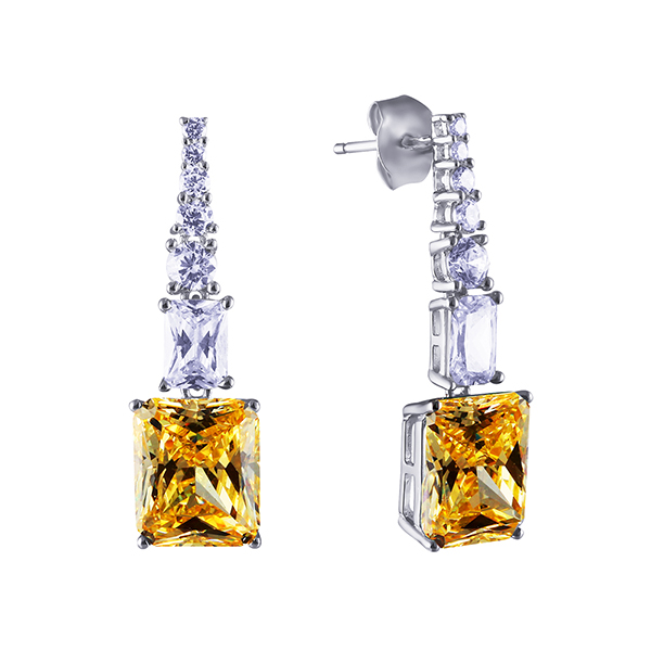 Серьги из серебра с синтетическими вставками 2390001132302 Серьги (Ag 925)