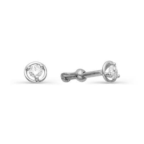 Серьги из золота c бриллиантами 1020222 Серьги (Au 585)