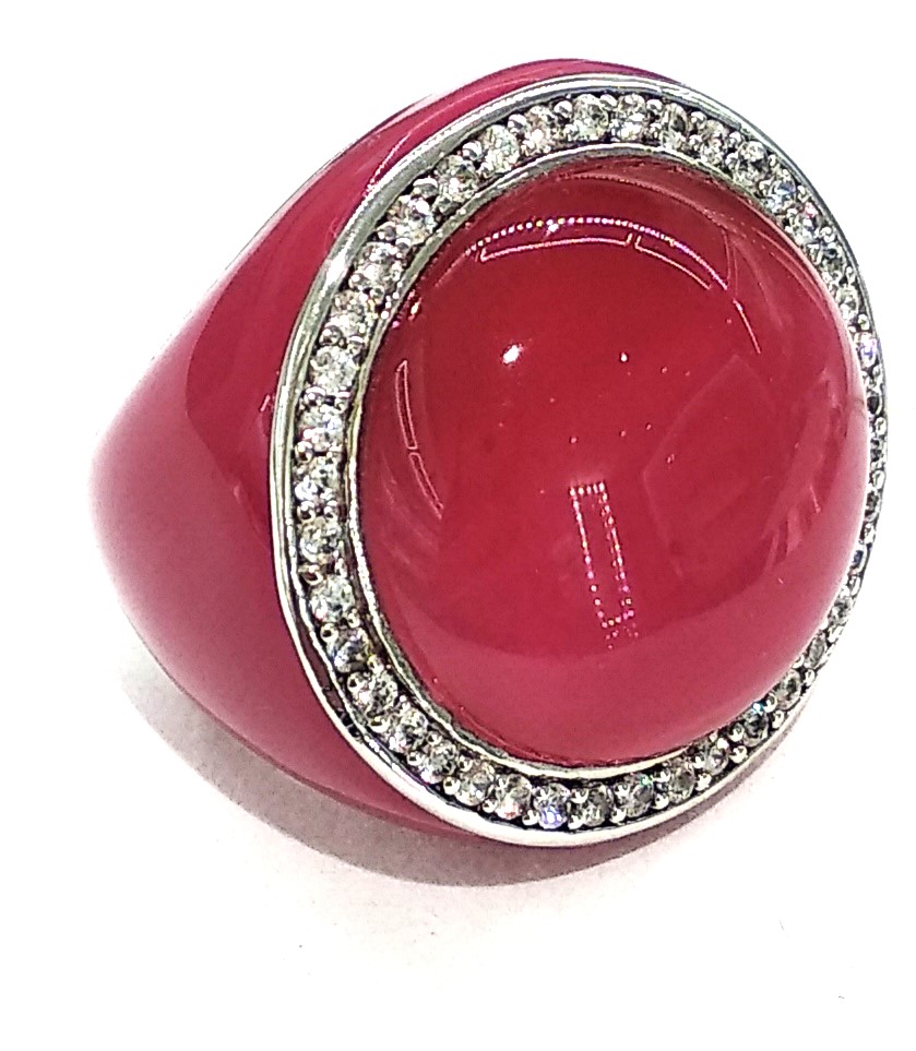 Кольцо из серебра с эмалью RDS008-25 Кольцо (Ag 925)