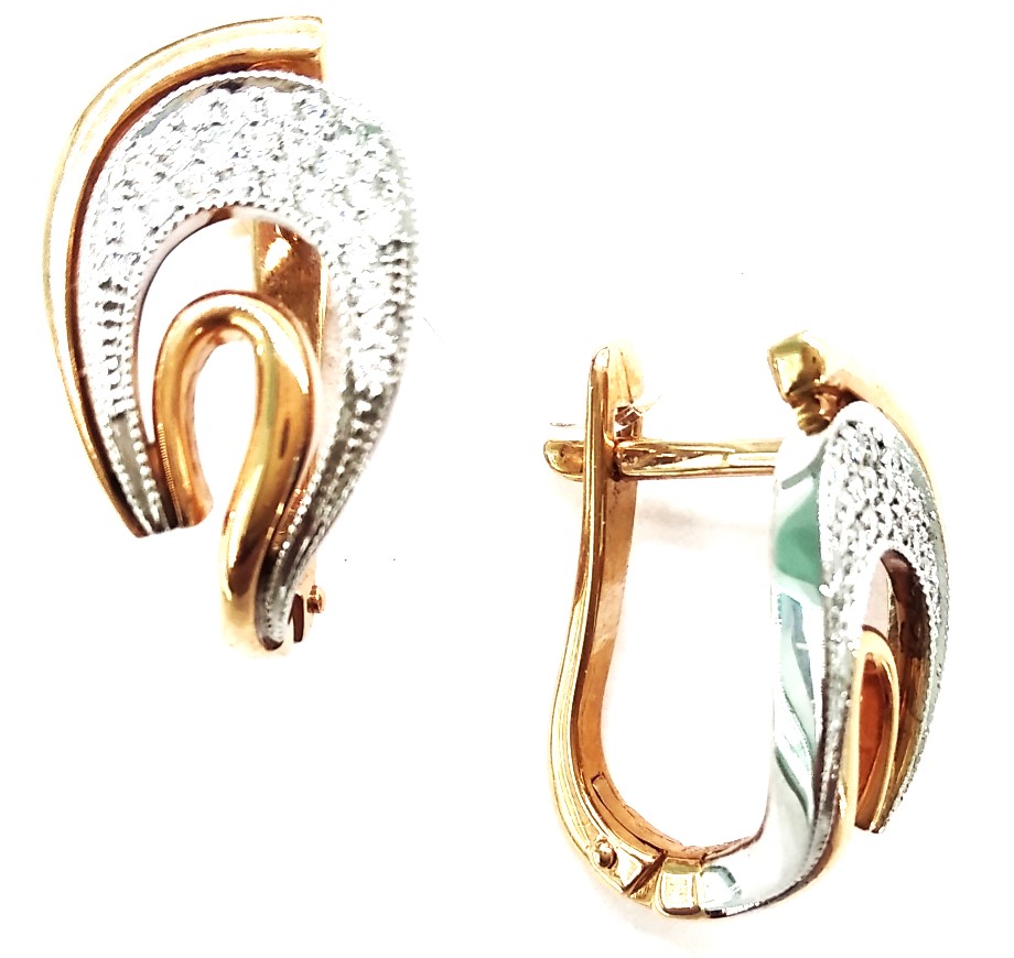 Серьги из золота с бриллиантами 1020063 №17 1 Серьги (Au 585)