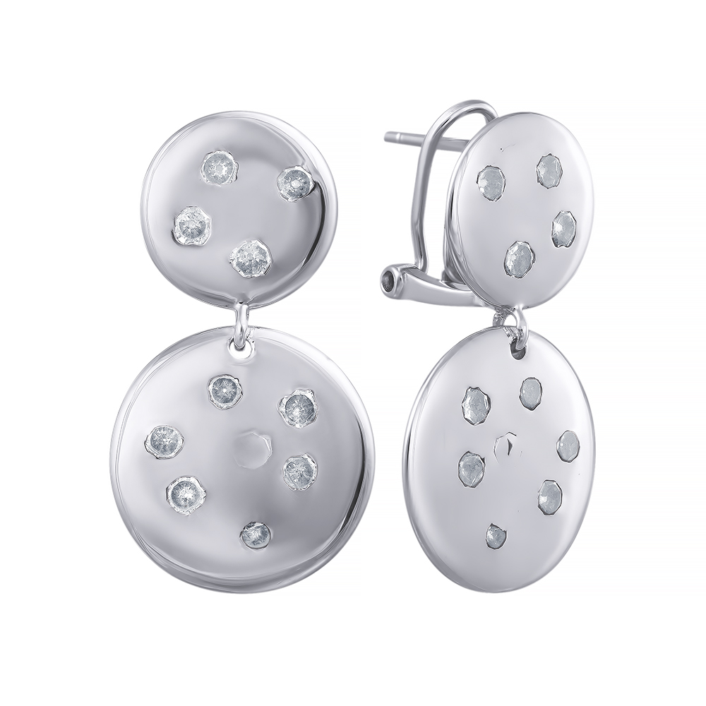 Серьги из серебра с кубическим цирконием 2340005102509 Серьги (Ag 925)