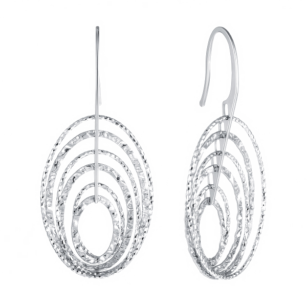 Серьги из серебра длинные 2060001005702 Серьги (Ag 925)