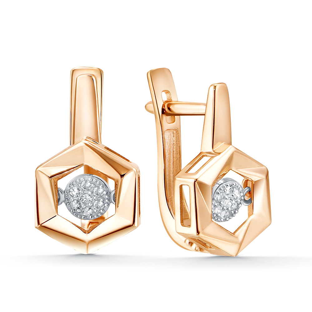 Серьги из золота с бриллиантами 275-212-500 Серьги (Au 585)