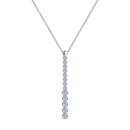 Колье из серебра с фианитами 94074566 Колье (Ag 925)