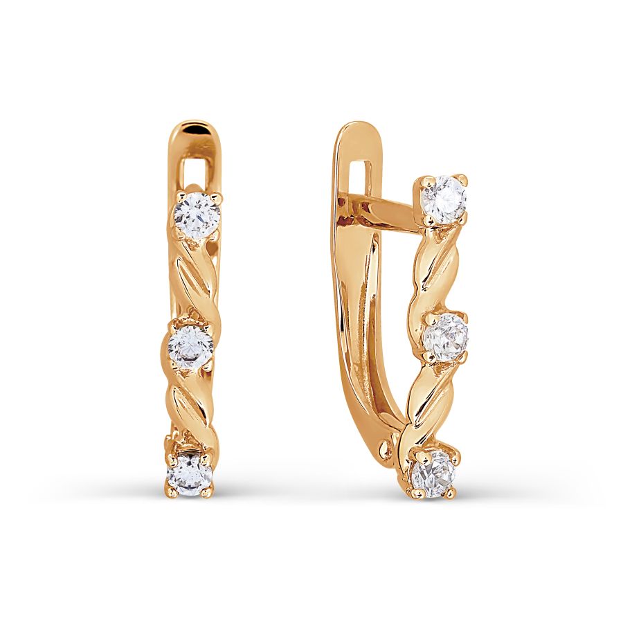 Серьги из золота с фианитами Т107027398 Серьги (Au 585)