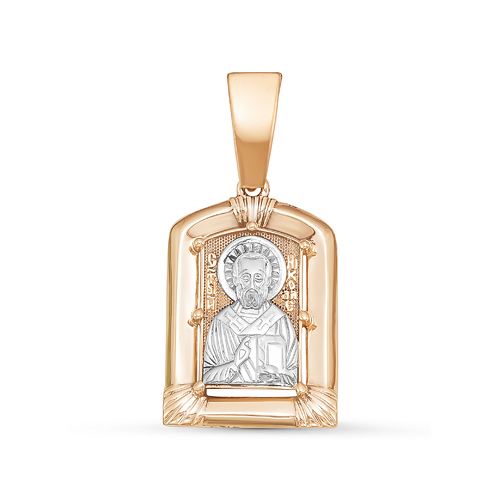 Подвеска из золота "Иконка Николай Чудотворец" 035446 Подвеска икона (Au 585)