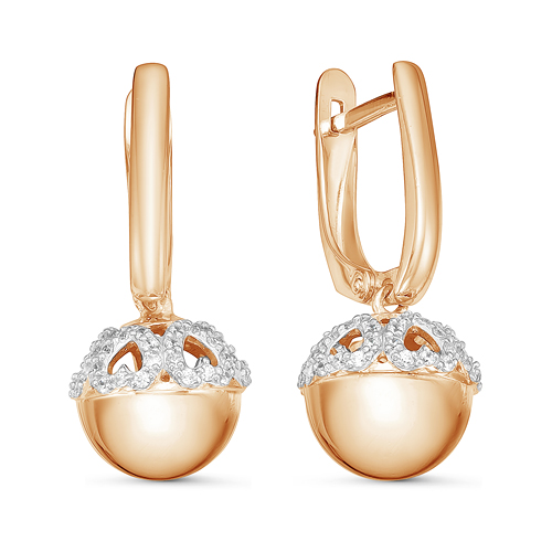 Серьги из серебра с фианитами  с125924пз Серьги (Ag 925)
