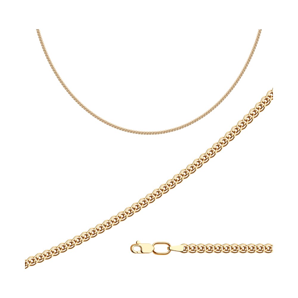 Цепь из серебра с золочением 988060502 Цепь (Ag 925)