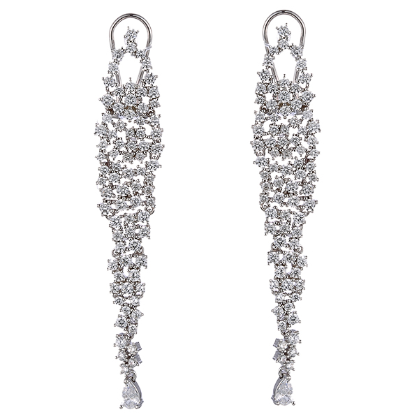 Серьги из серебра с кубическим цирконием 8470001046315 Серьги (Ag 925)