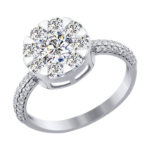 Кольцо из белого золота с фианитами SWAROVSKI 81010046 Кольцо (Au 585)