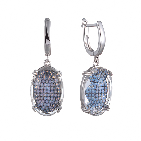 Серьги из серебра с кубическим цирконием 1540003115912 Серьги (Ag 925)