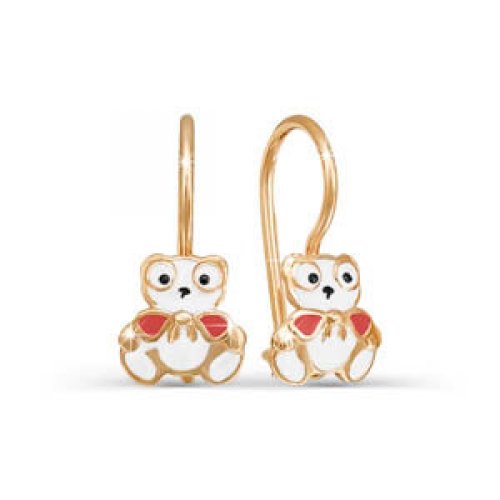 Серьги из золота с эмалью 920036 Серьги (Au 585)