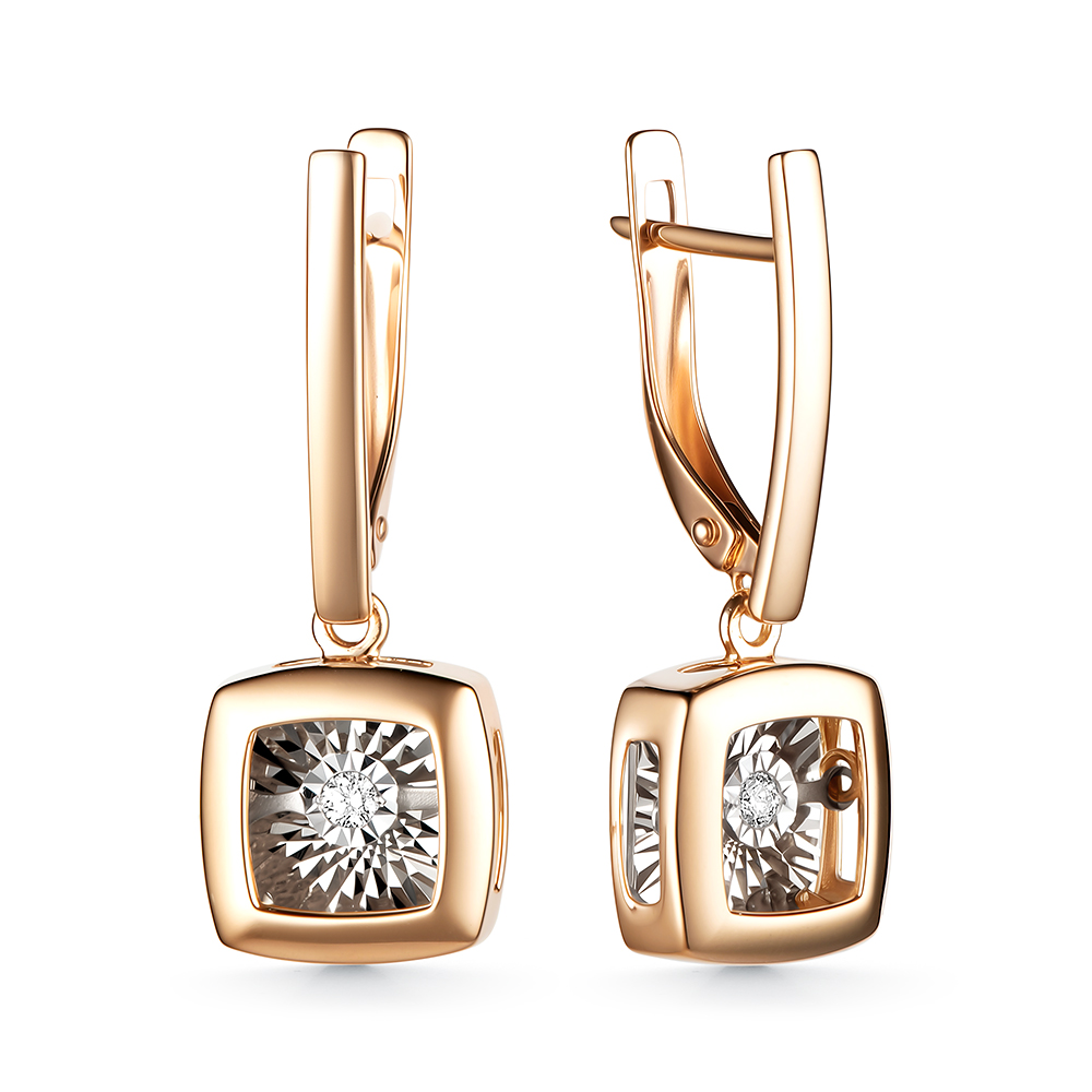 Серьги из золота с бриллиантами С/908-120 Серьги (Au 585)