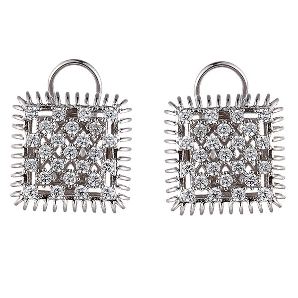 Серьги из серебра с кубическим цирконием 8470001045905 Серьги (Ag 925)