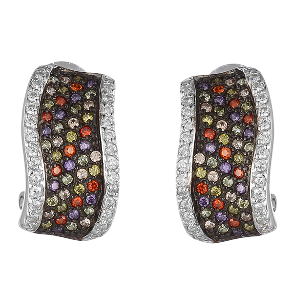 Серьги из серебра с кубическим цирконием 2260004019904 Серьги (Ag 925)