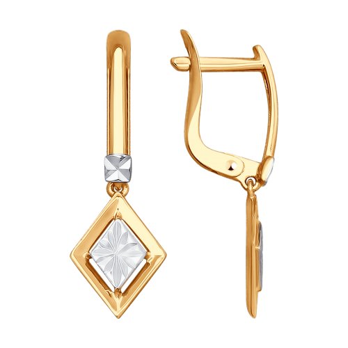 Серьги из золота длинные 027666 Серьги (Au 585)