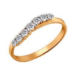 Кольцо из золота с фианитами SWAROVSKI 81010011 Кольцо (Au 585)