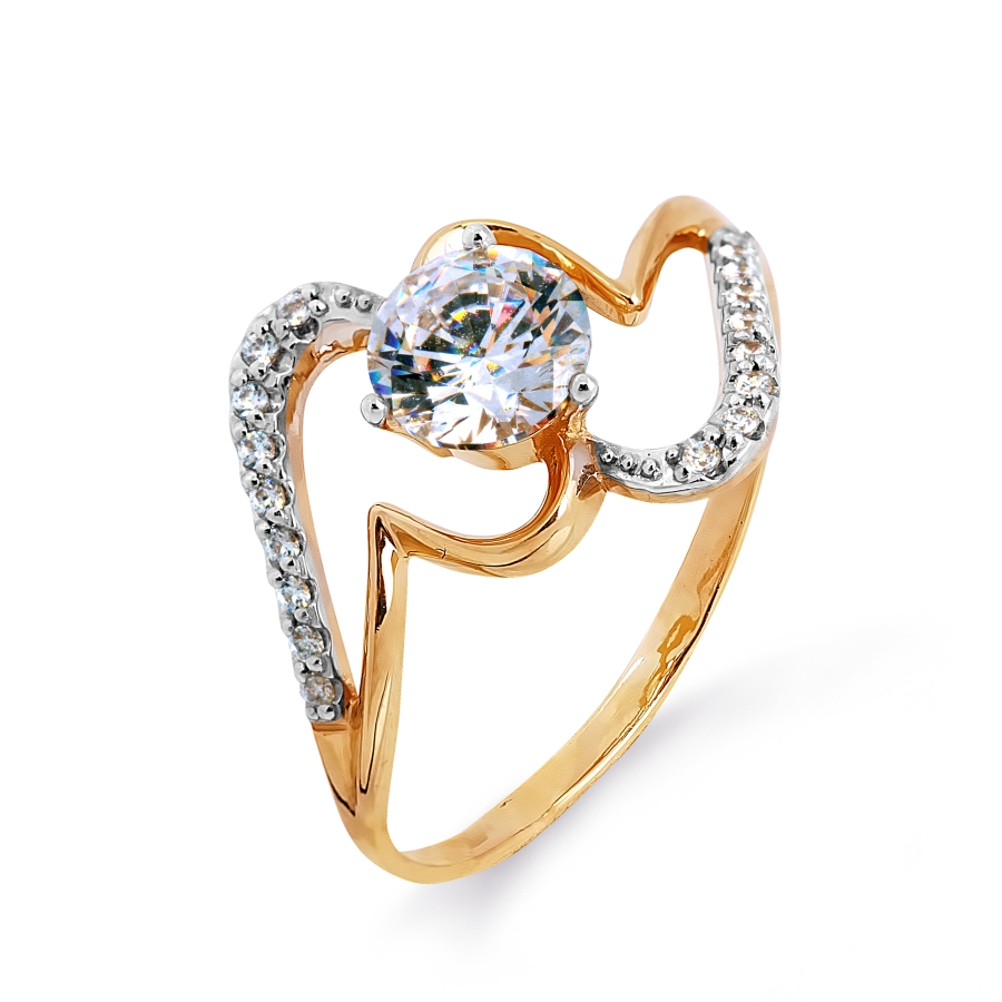 Кольцо из золота с фианитами SWAROVSKI Т142014648 Кольцо (Au 585)