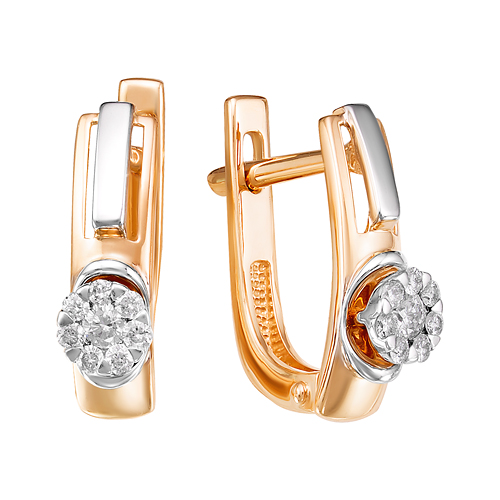 Серьги из золота с бриллиантами С112-5255 Серьги (Au 585)